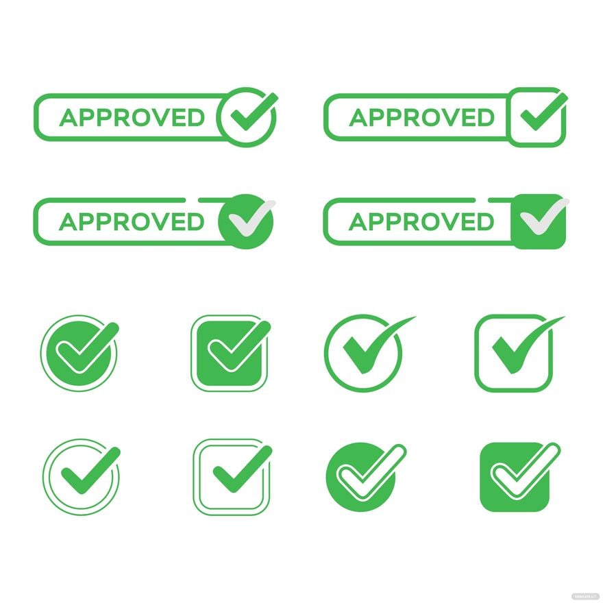 Tick Mark Approved Vector