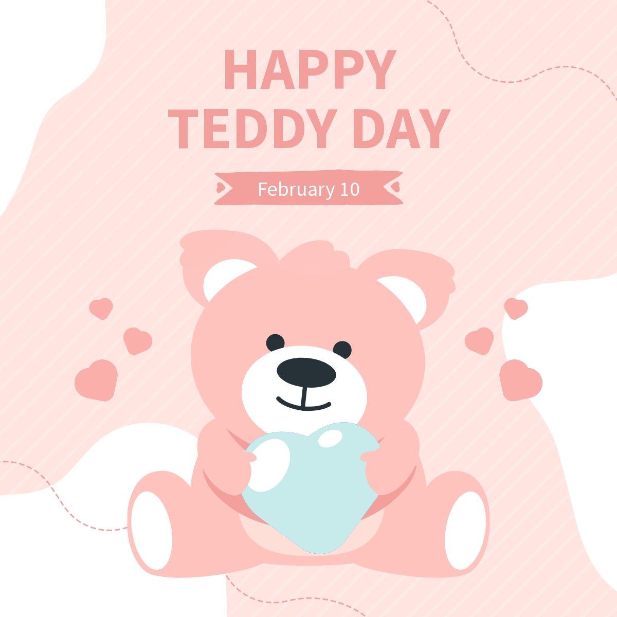 Happy Teddy Day Linkedin Post Template