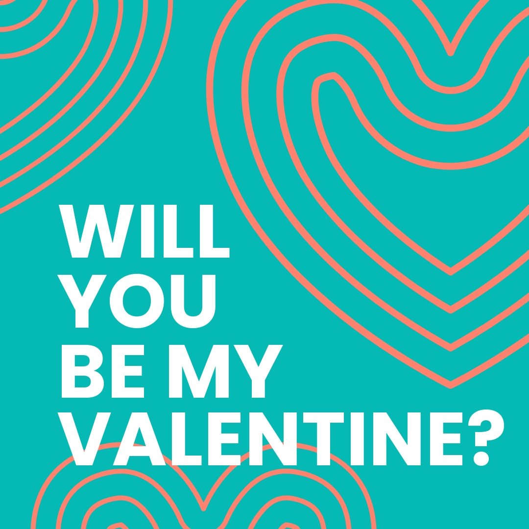 Free Will You Be My Valentine Instagram Post Template