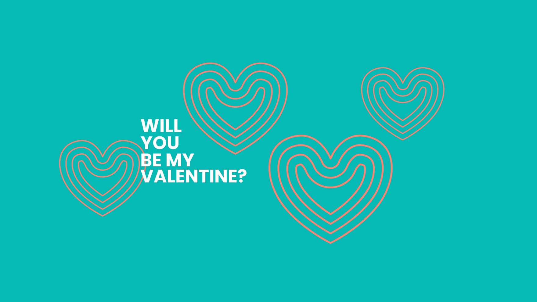 Free Will You Be My Valentine Youtube Banner Template