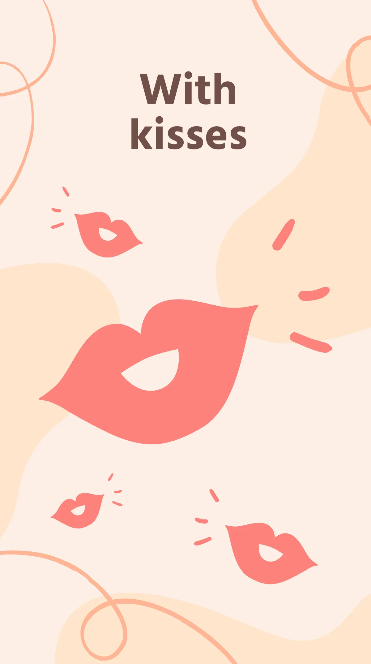 Free Happy Kiss Day Instagram Story Template to Edit Online