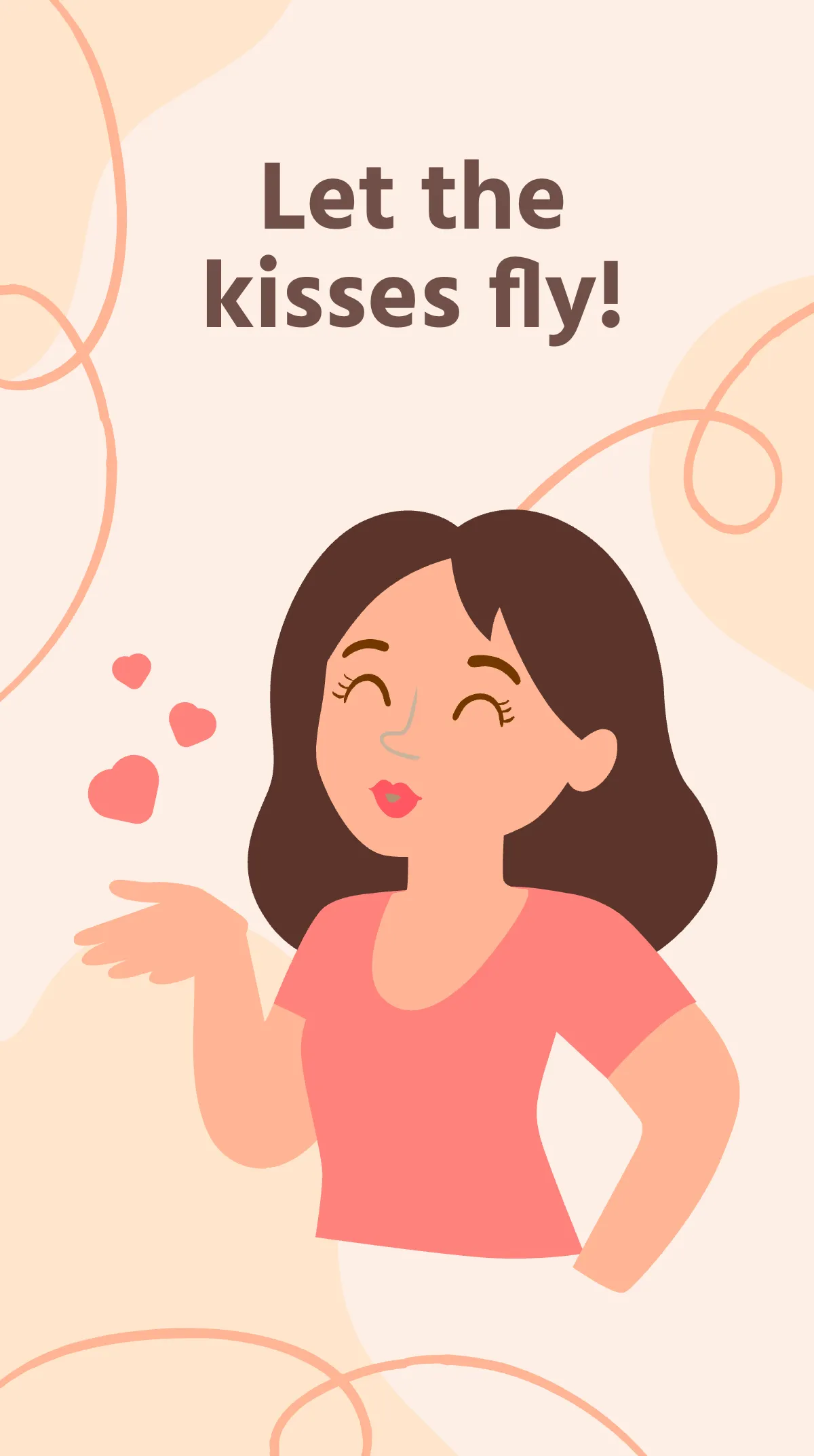 Free Happy Kiss Day Instagram Story Template to Edit Online