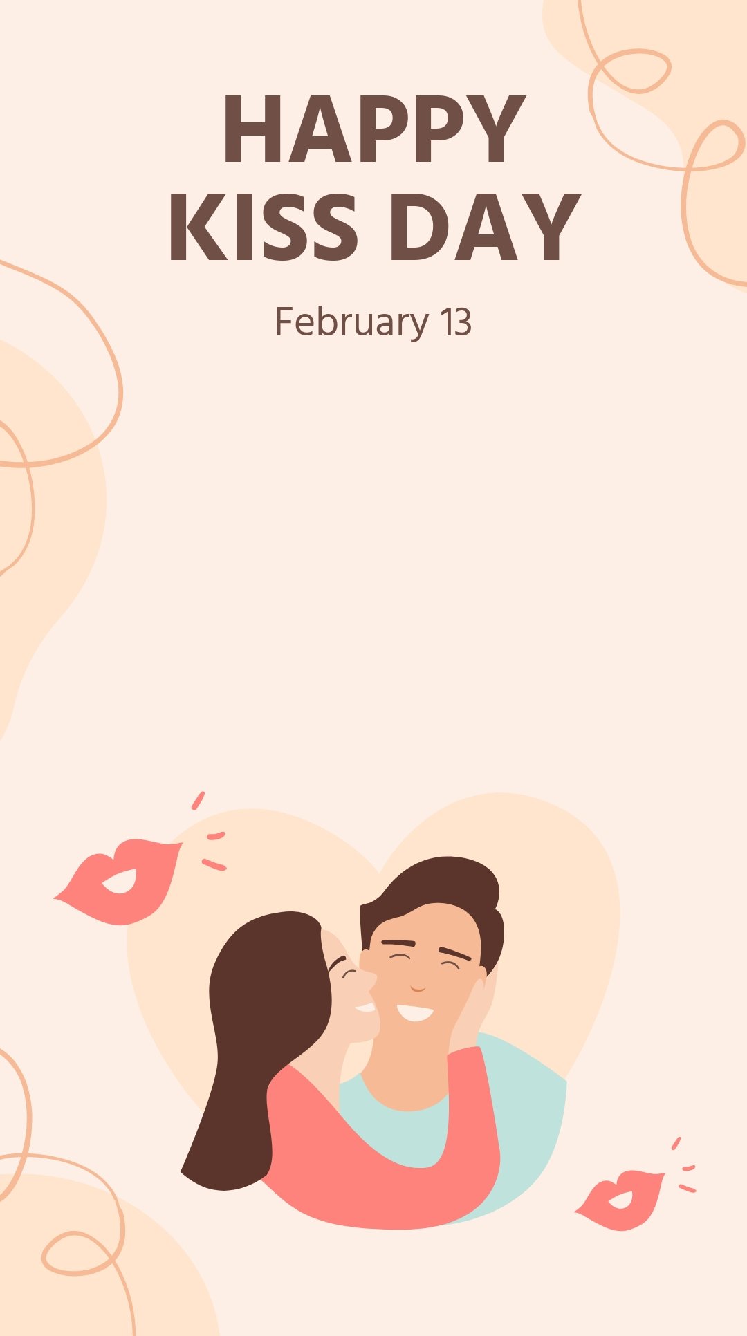 Happy Kiss Day Snapchat Geofilter Template