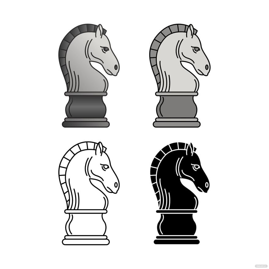 Chess Horse Vector in Illustrator, EPS, SVG, JPG, PNG