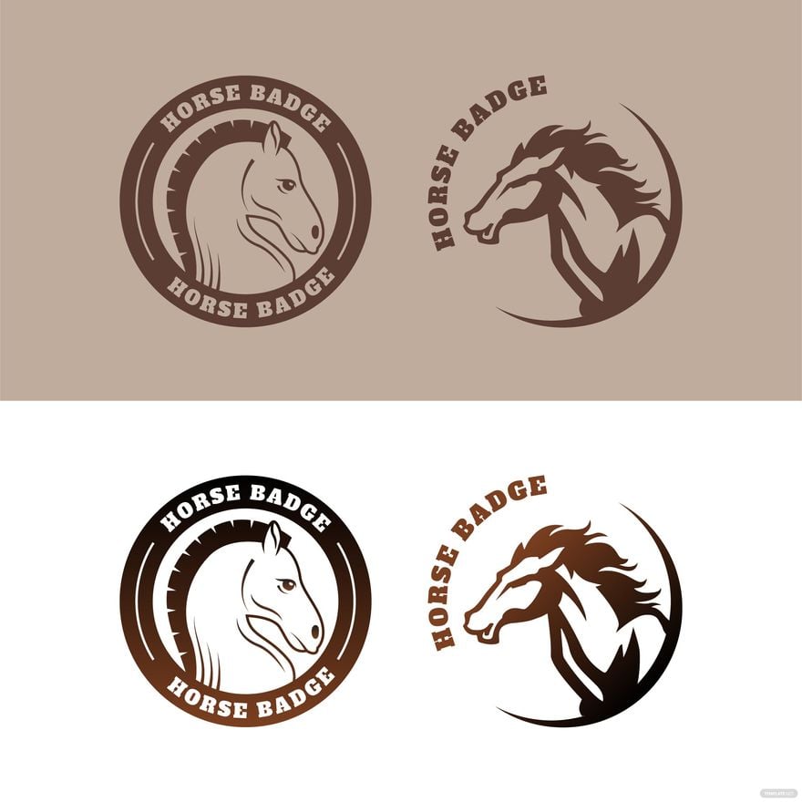 Free Horse Badge Vector in Illustrator, EPS, SVG, JPG, PNG
