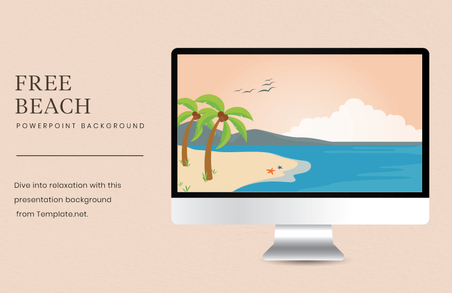 Free Beach Powerpoint Background in Illustrator, EPS, SVG, JPG
