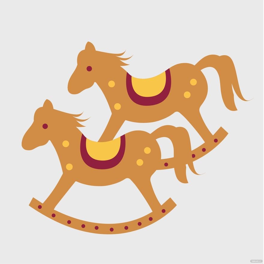 Rocking Horse Vector in Illustrator, EPS, SVG, JPG, PNG