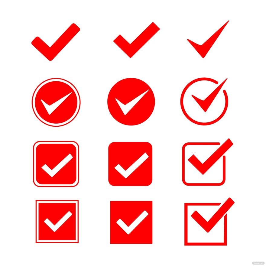 Red Checkmark Vector
