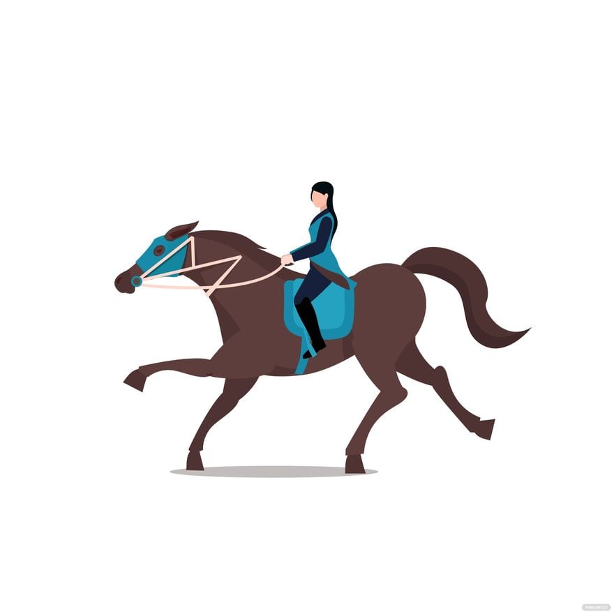 Horse Riding Vector in Illustrator, EPS, SVG, JPG, PNG