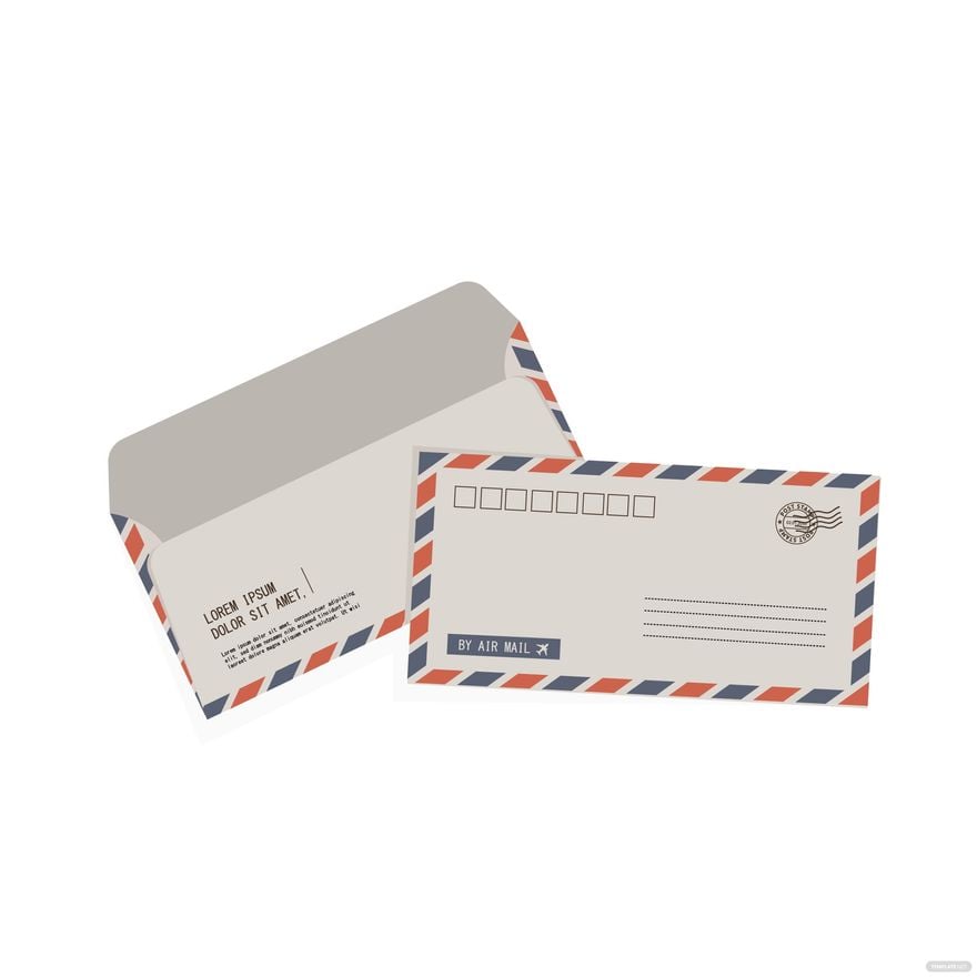 Postcard Envelope Vector in Illustrator, EPS, SVG, JPG, PNG