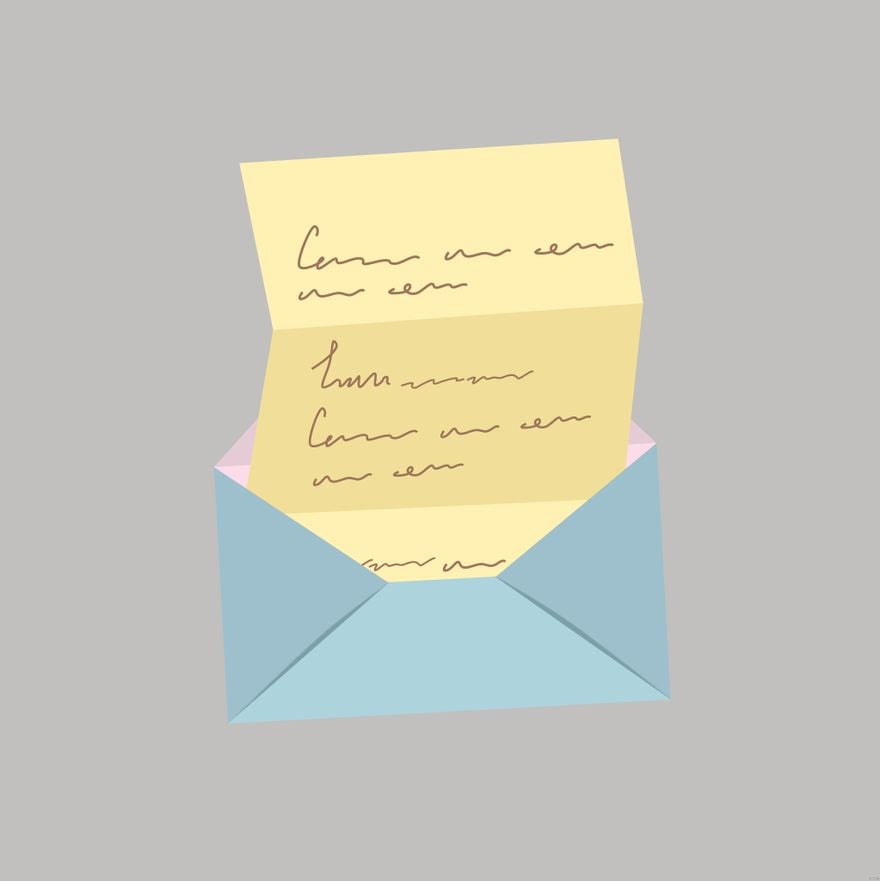 Opening Envelope Illustration in Illustrator, EPS, SVG, JPG, PNG