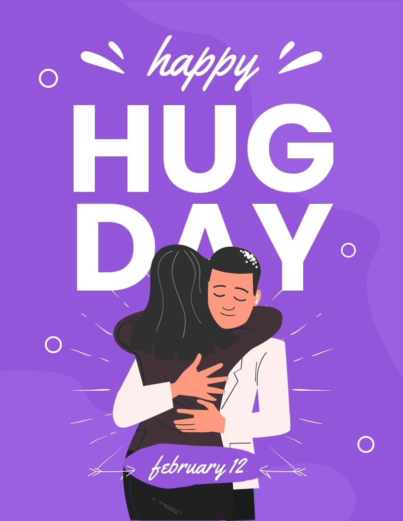 Happy Hug Day Flyer Template in Word, Google Docs, Publisher