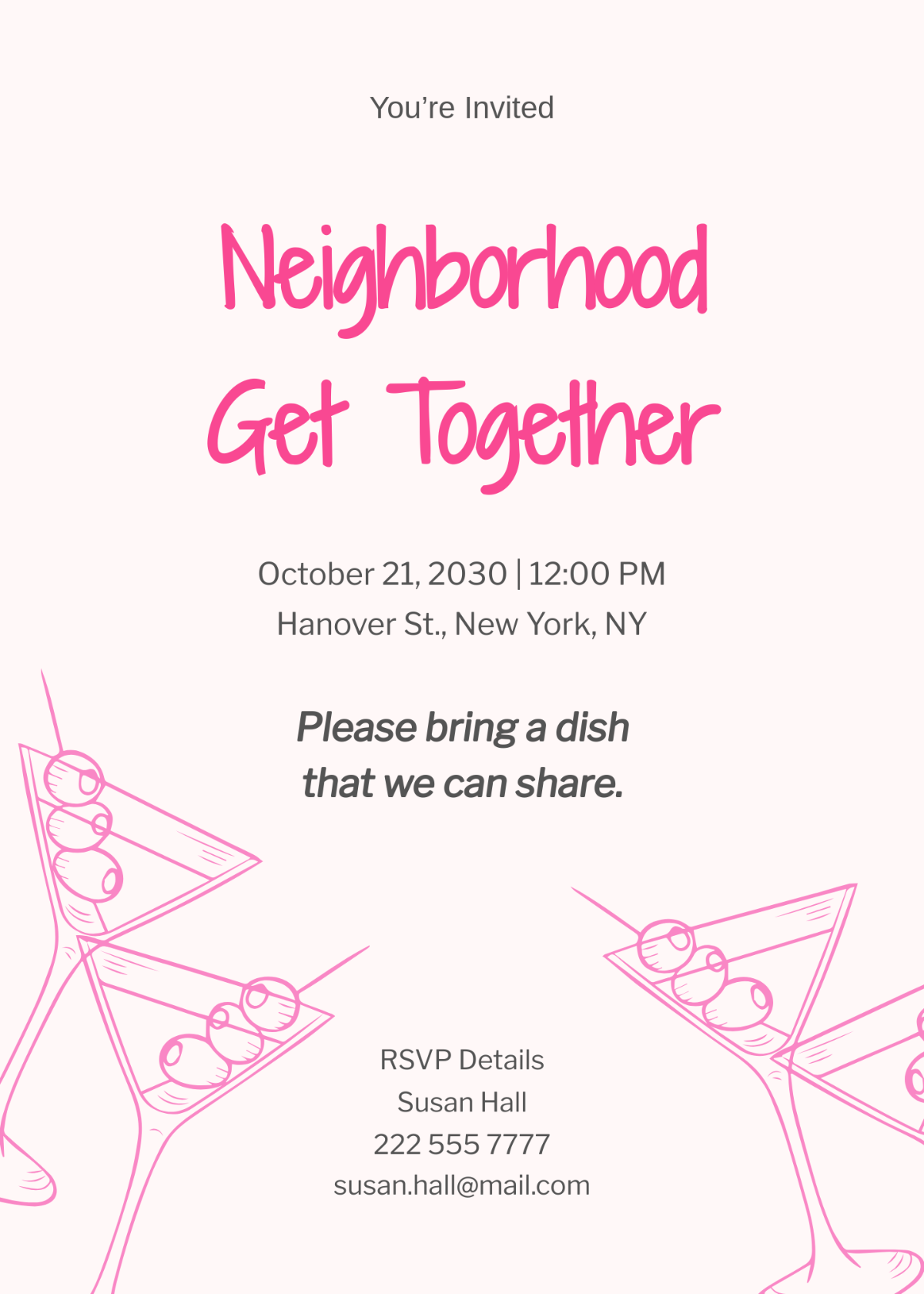 Neighborhood Get Together Invitation