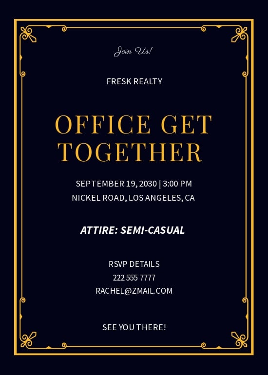 Office Get Together Invitation Template