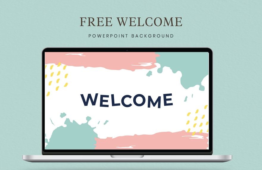 Welcome Powerpoint Background in Illustrator, EPS, SVG, JPG
