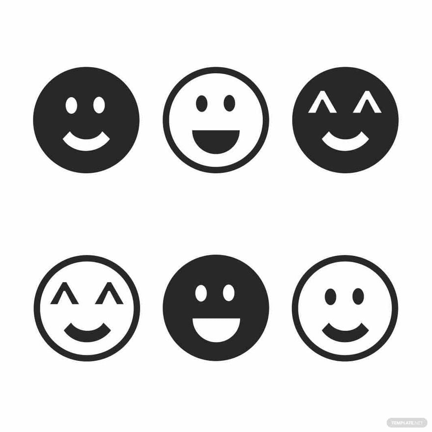 Free Black and White Smiley Face Vector