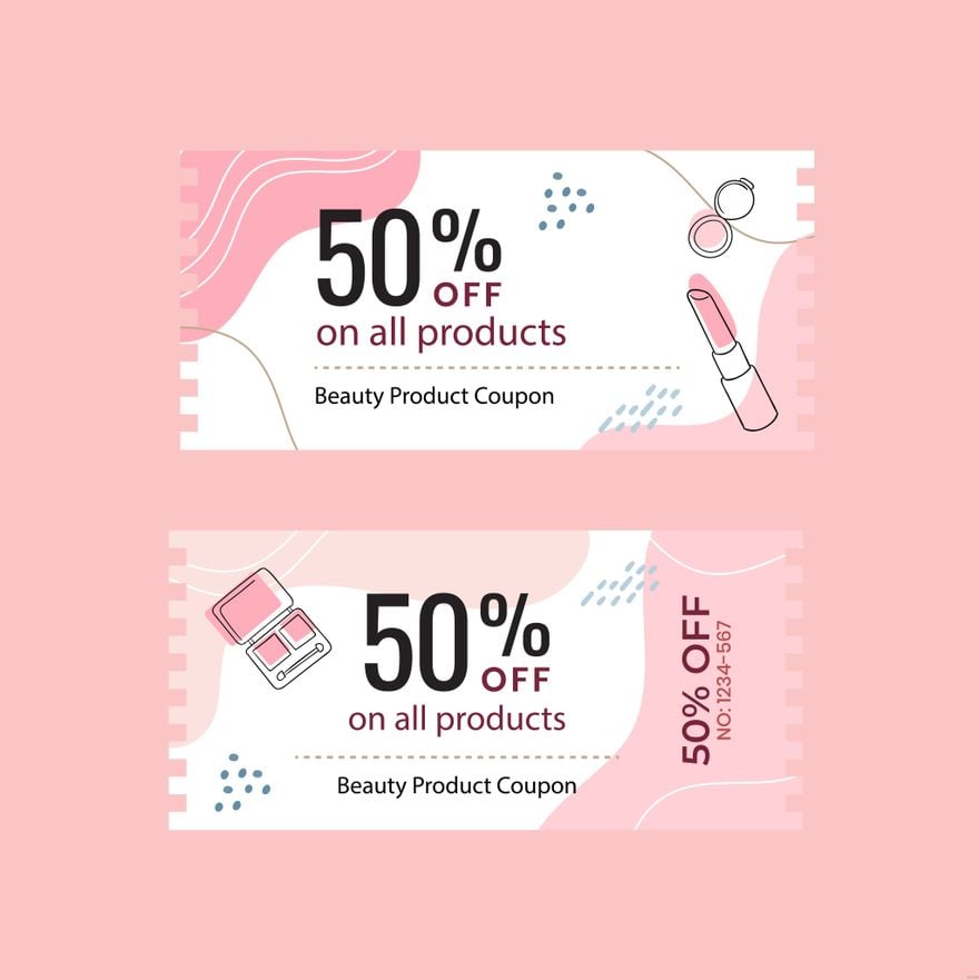 Beauty Care Coupon Illustration
