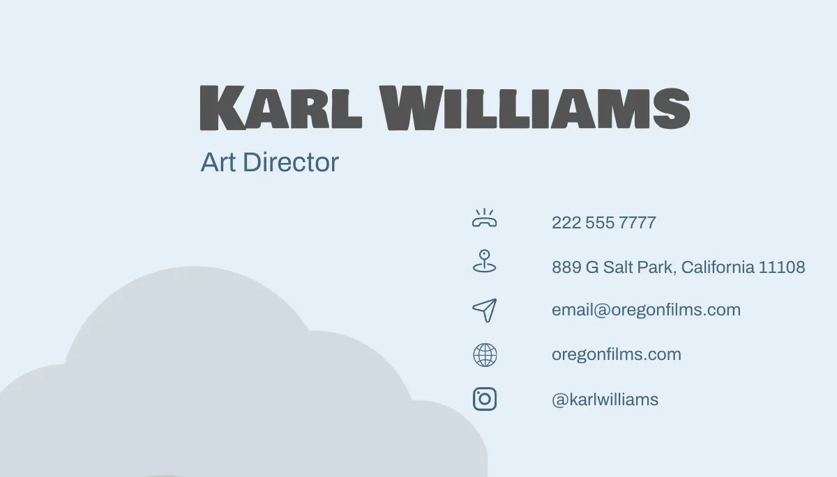 Free Sky Photo Filmmaker Business Card Template to Edit Online