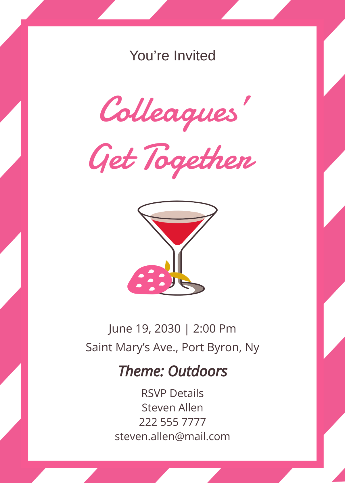 Get Together Invitation  For Colleagues Template - Edit Online & Download