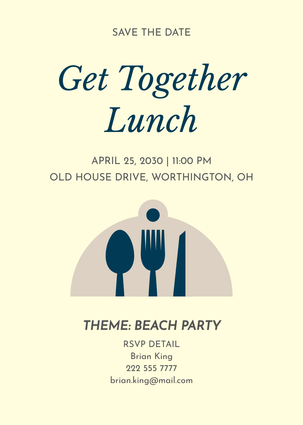 Get Together Lunch Invitation
