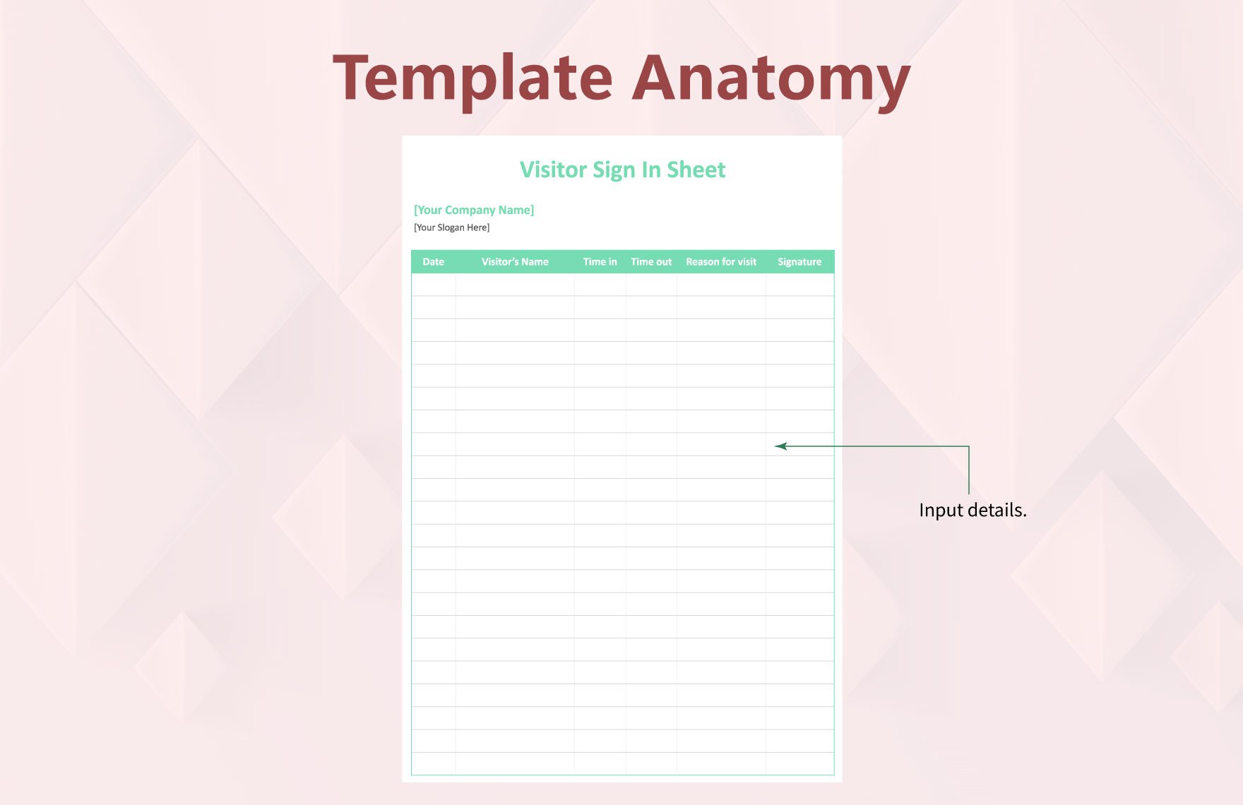 Visitor Sign in Sheet Template