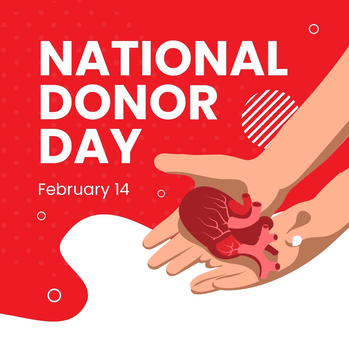 National Donor Day Linkedin Post Template