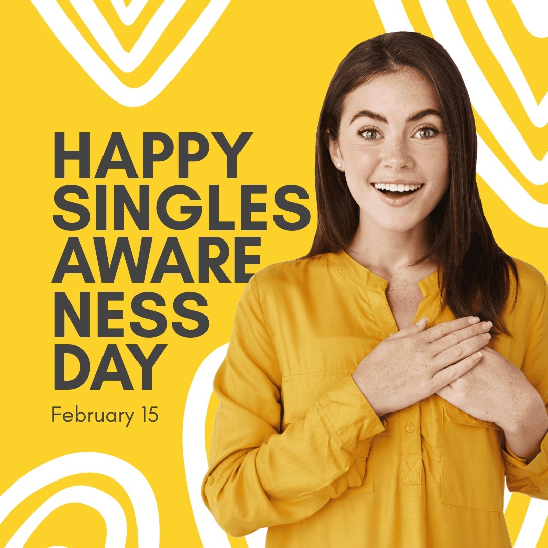 Free Happy Singles Awareness Day Instagram Post Template Download in