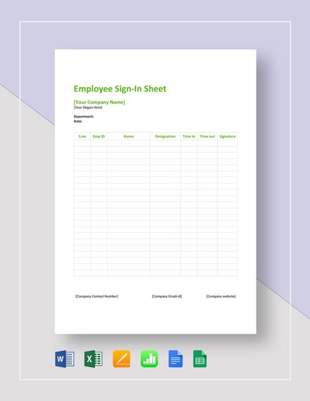 FREE Sign In Sheet Template Download Word Google Docs Excel PDF 