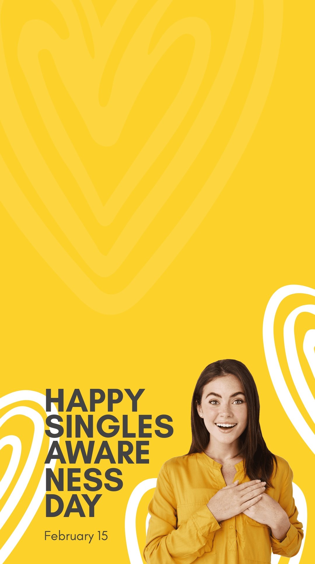 Free Happy Singles Awareness Day Snapchat Geofilter Template