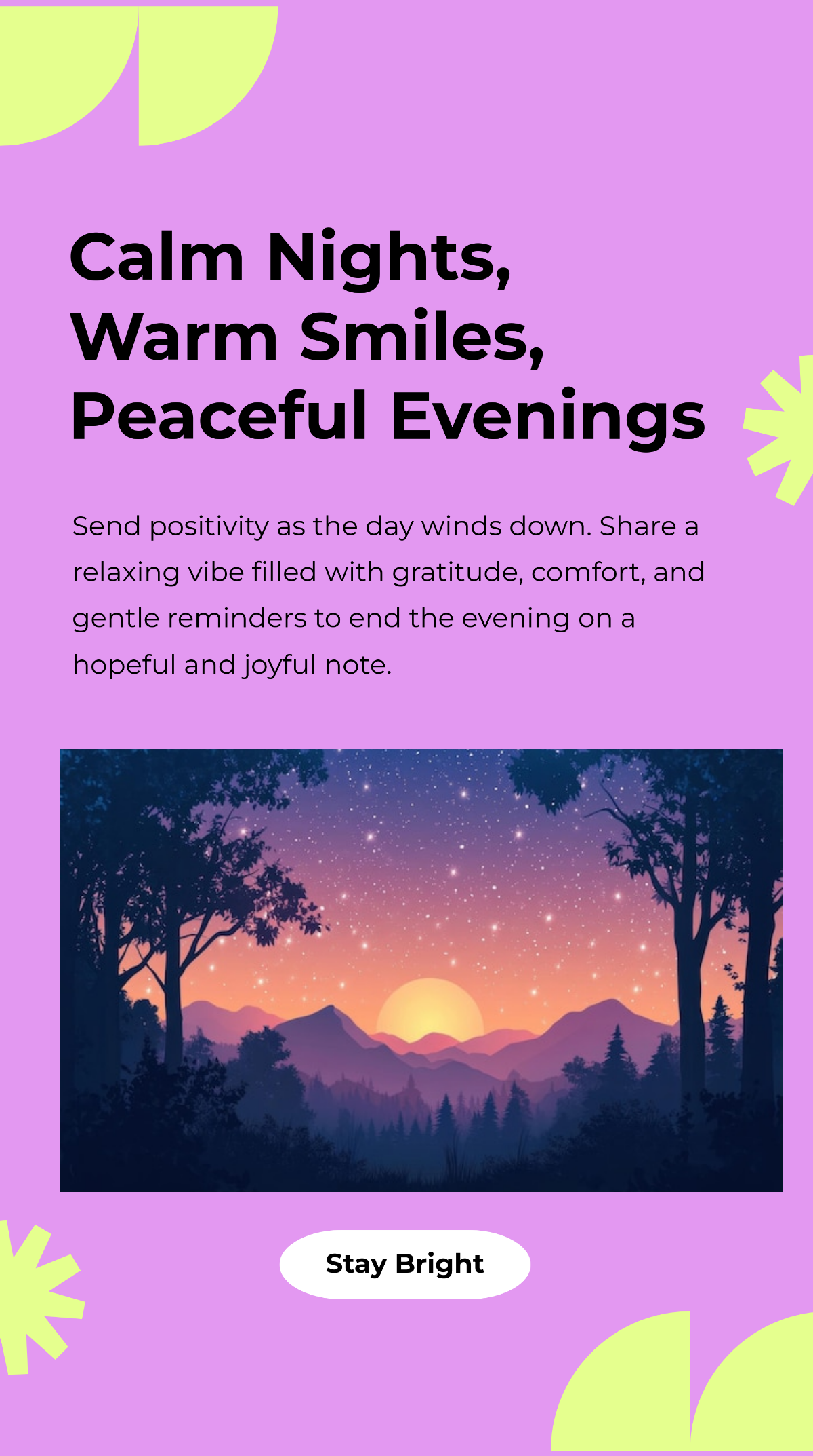 Free Good Evening Whatsapp Status Template to Edit Online