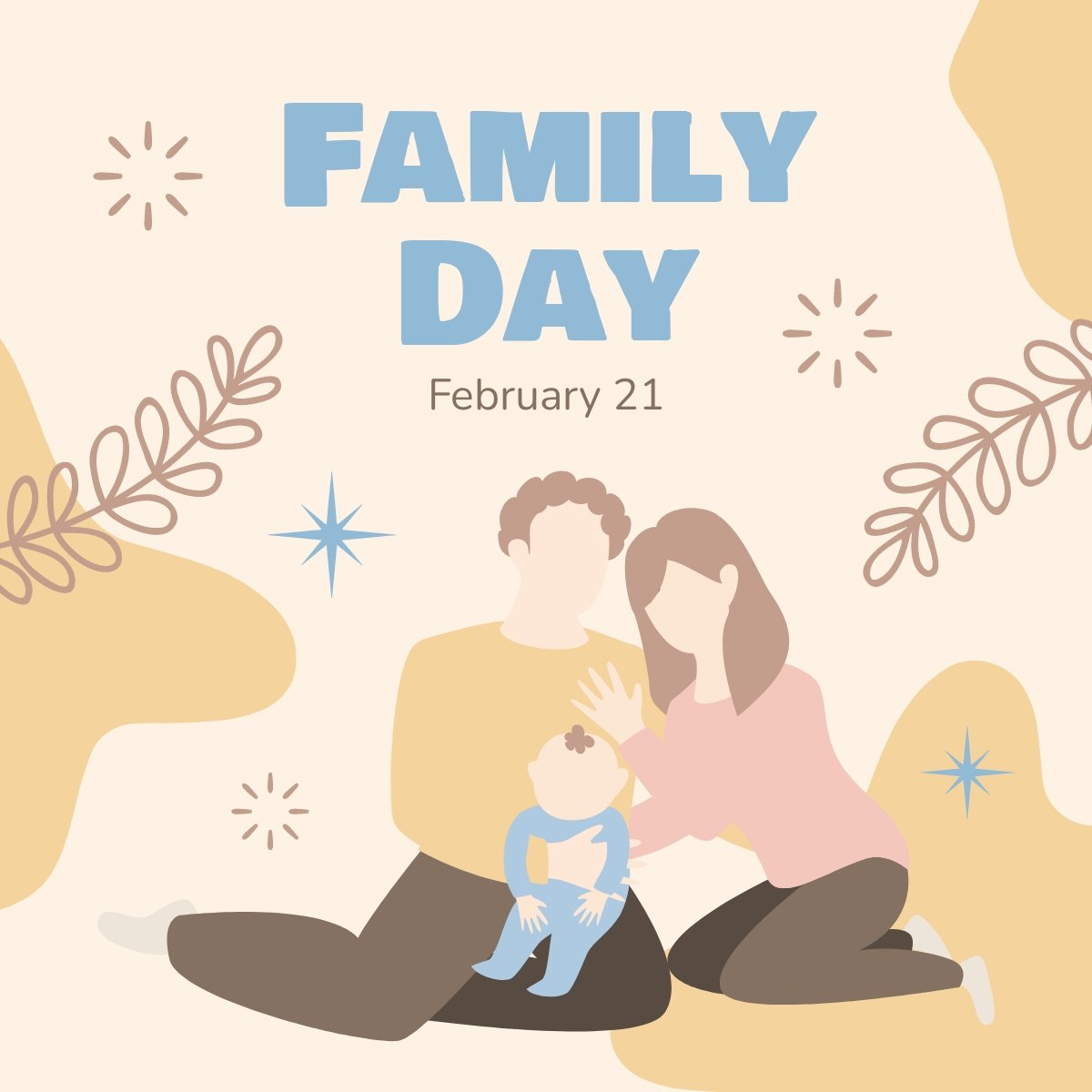Free Family Day Linkedin Post Template