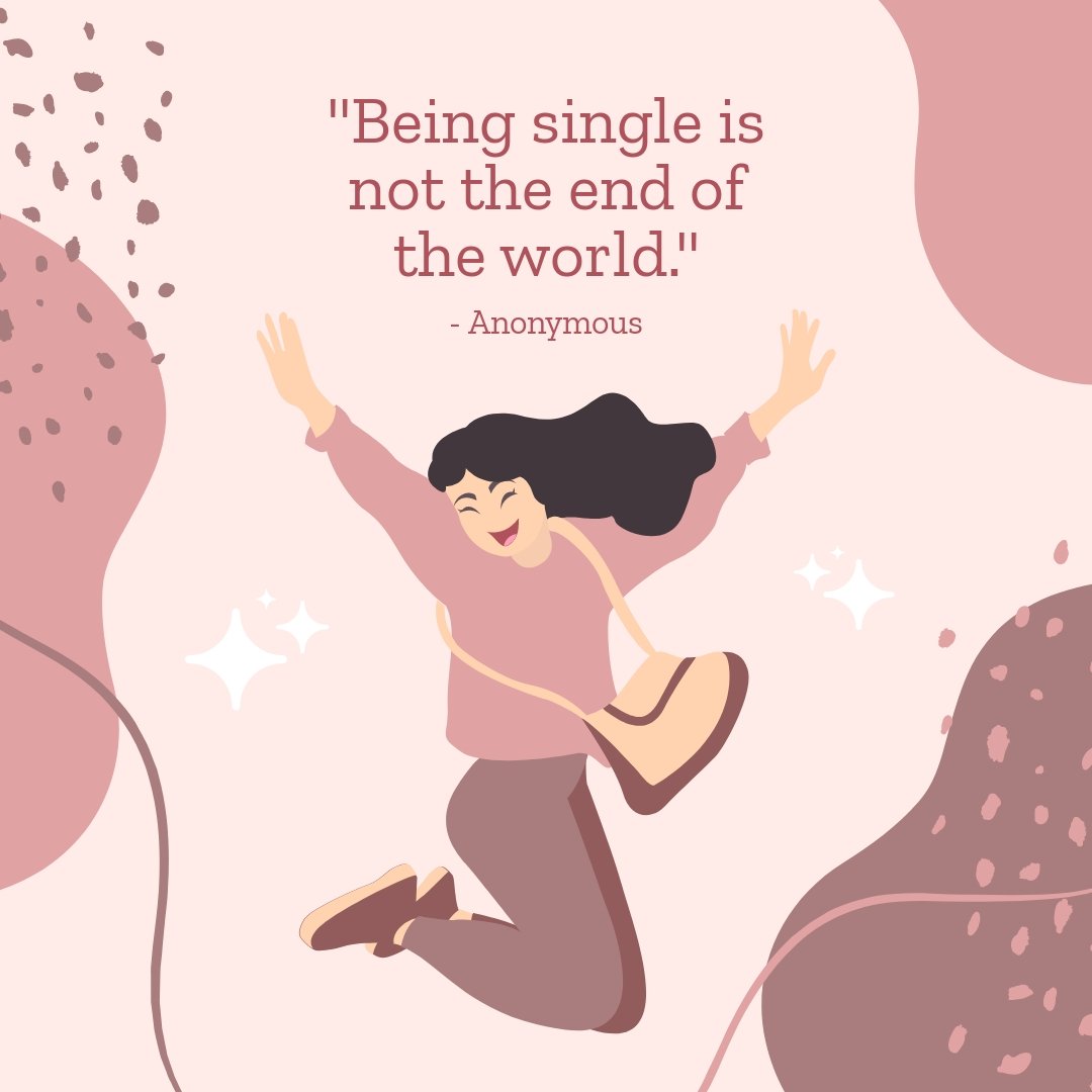 Singles Awareness Day Quote Instagram Post Template