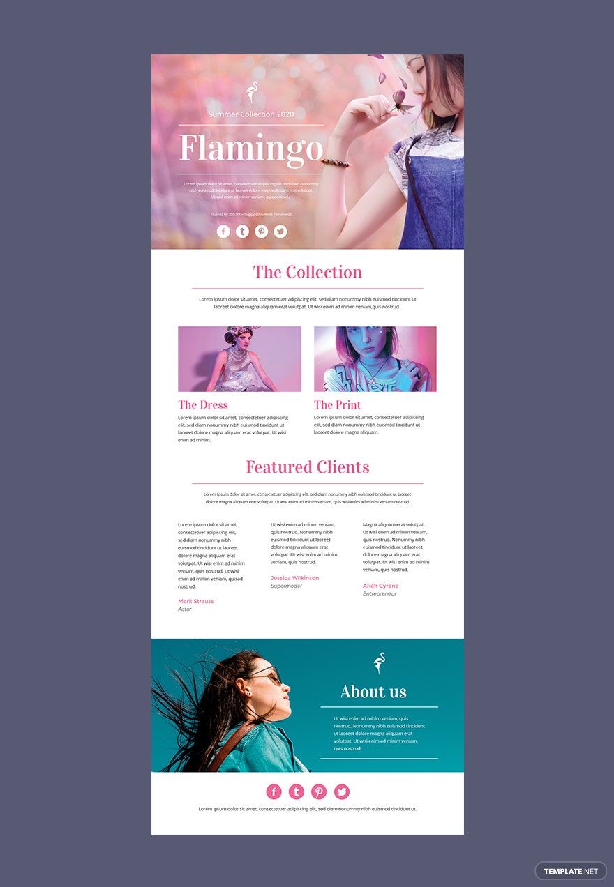 Free Fashion Email Newsletter Template in PSD, Outlook, HTML5
