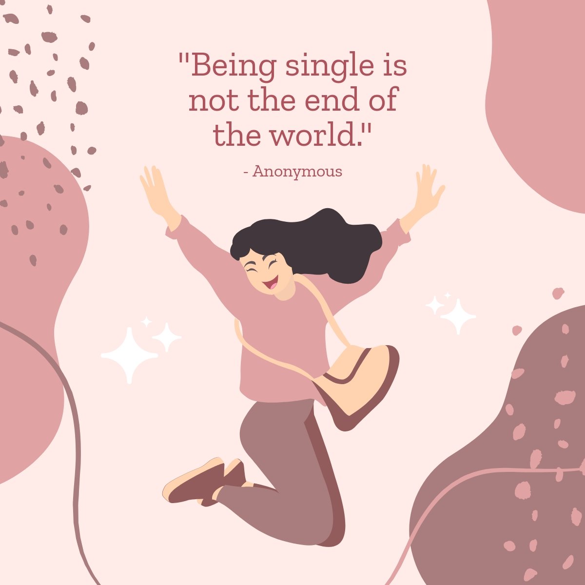 Free Singles Awareness Day Quote Linkedin Post Template
