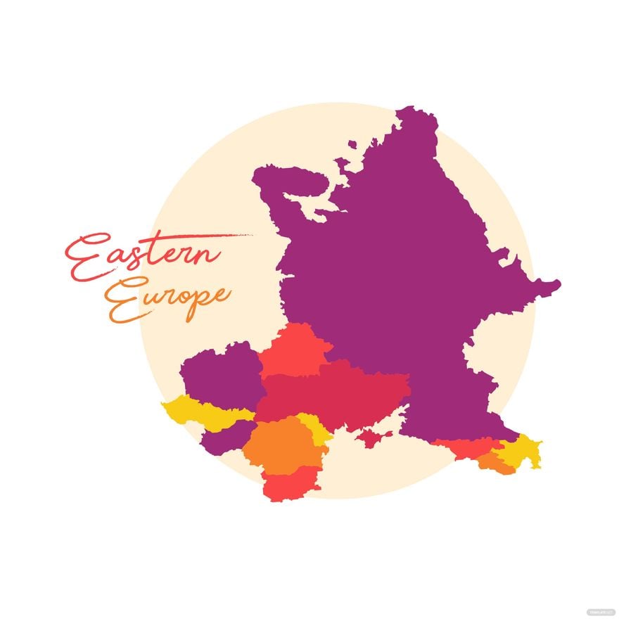 Eastern Europe Map Vector in Illustrator, EPS, SVG, JPG, PNG