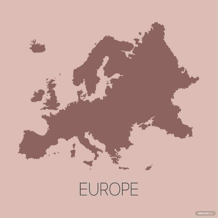 Flat Europe Map Vector in Illustrator, EPS, SVG, JPG, PNG