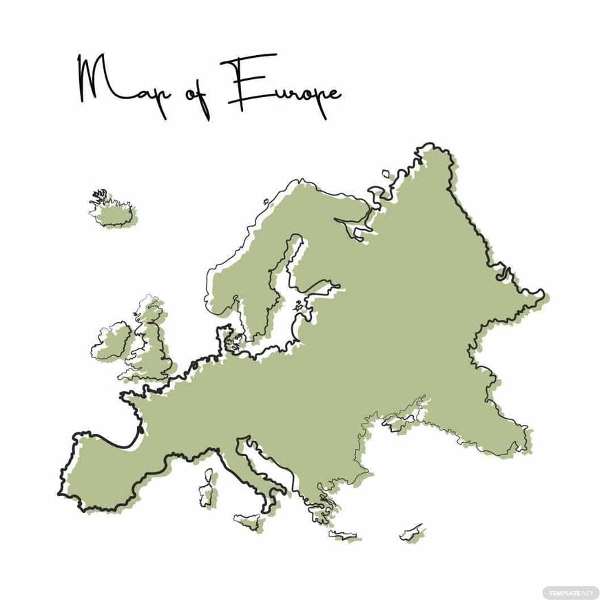 Free Blank Europe Map Vector in Illustrator, EPS, SVG, JPG, PNG