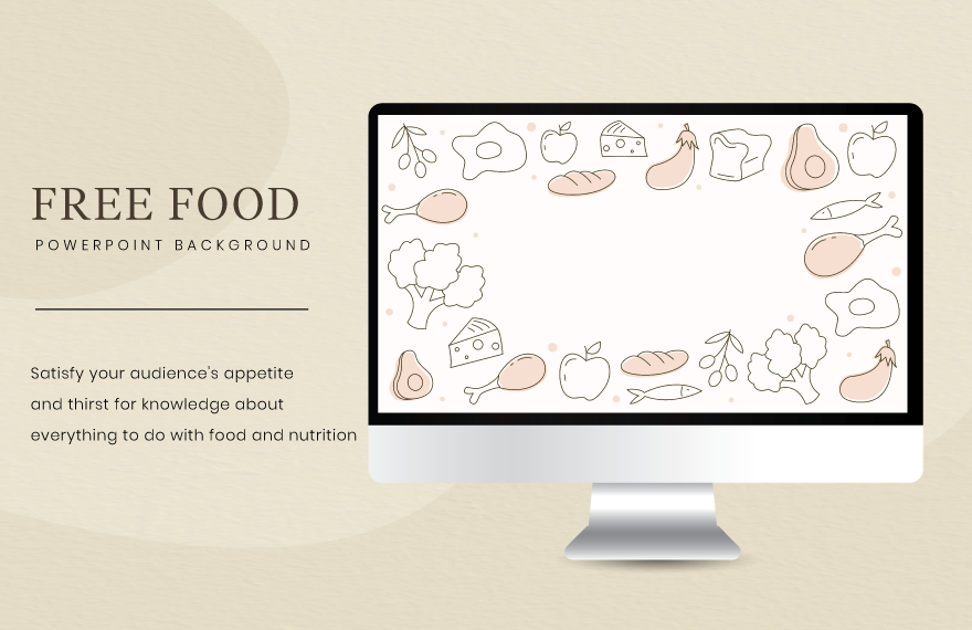 Free Food Powerpoint Background in Illustrator, EPS, SVG, JPG
