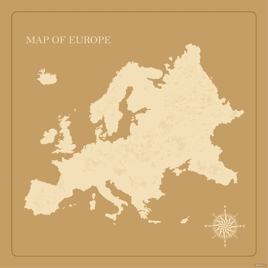 Vintage Europe Map Vector