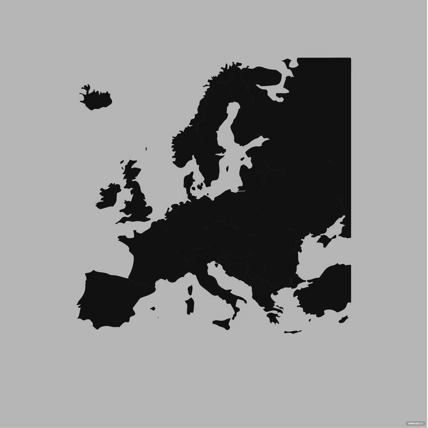 Europe Map Shape Vector in Illustrator, EPS, SVG, JPG, PNG