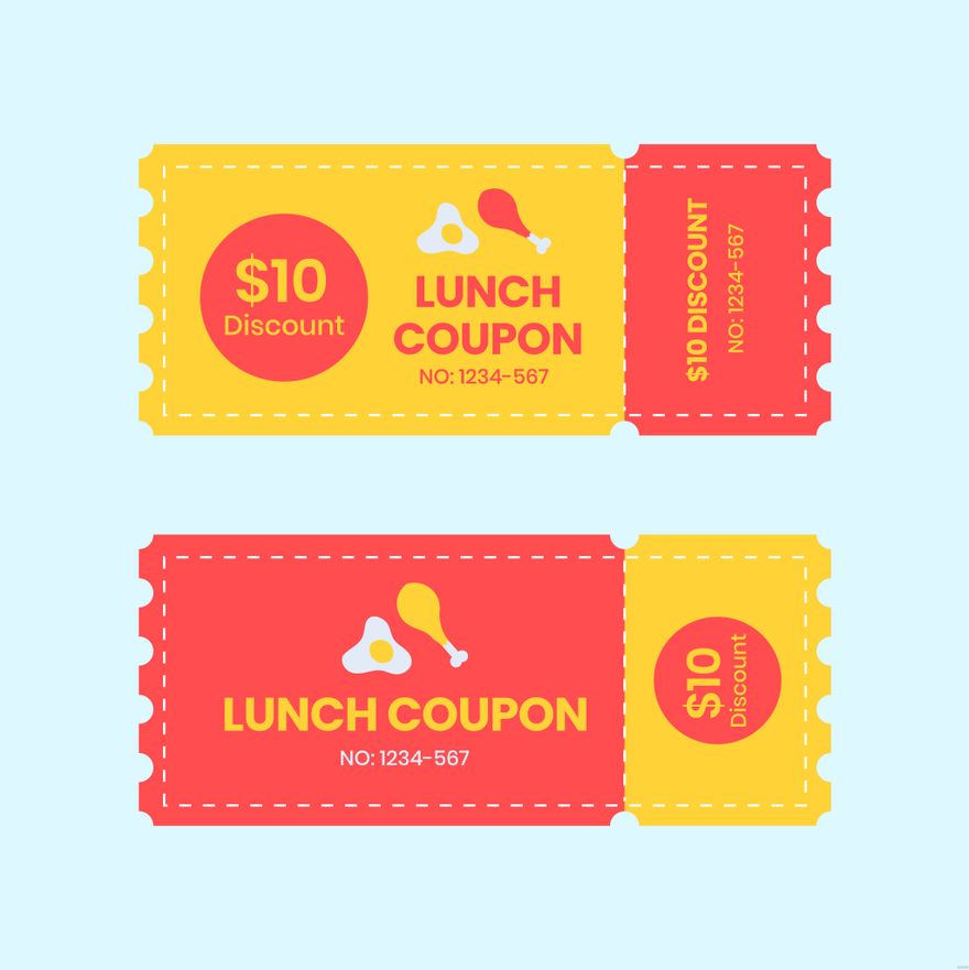 Free Lunch Coupon Illustration Download In Illustrator EPS SVG JPG 