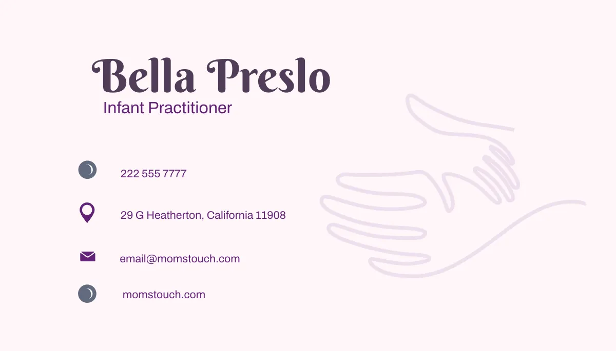 Free Simple Babysitting Business Card Template to Edit Online