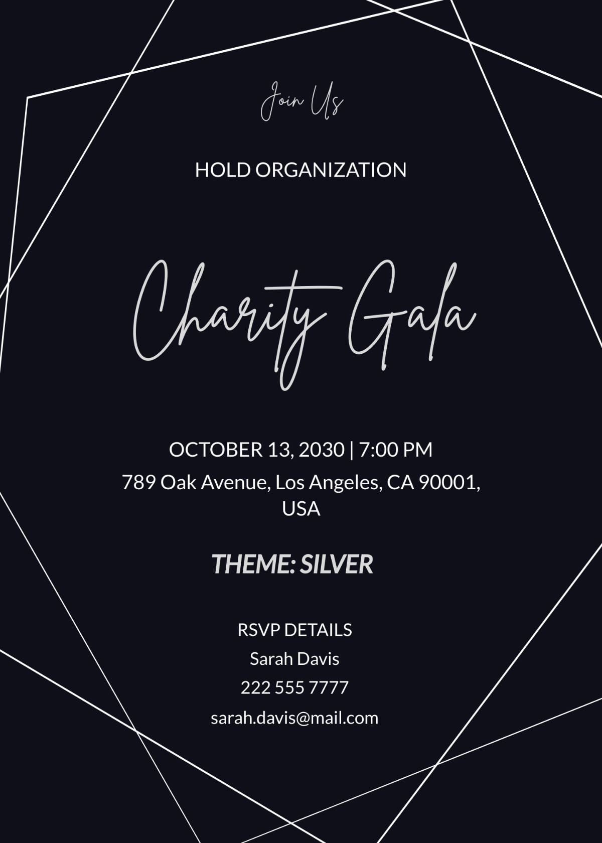 Non Profit Gala Invitation Template - Edit Online & Download