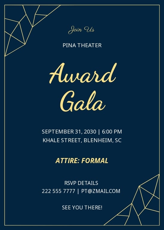 Award Gala Invitation Template