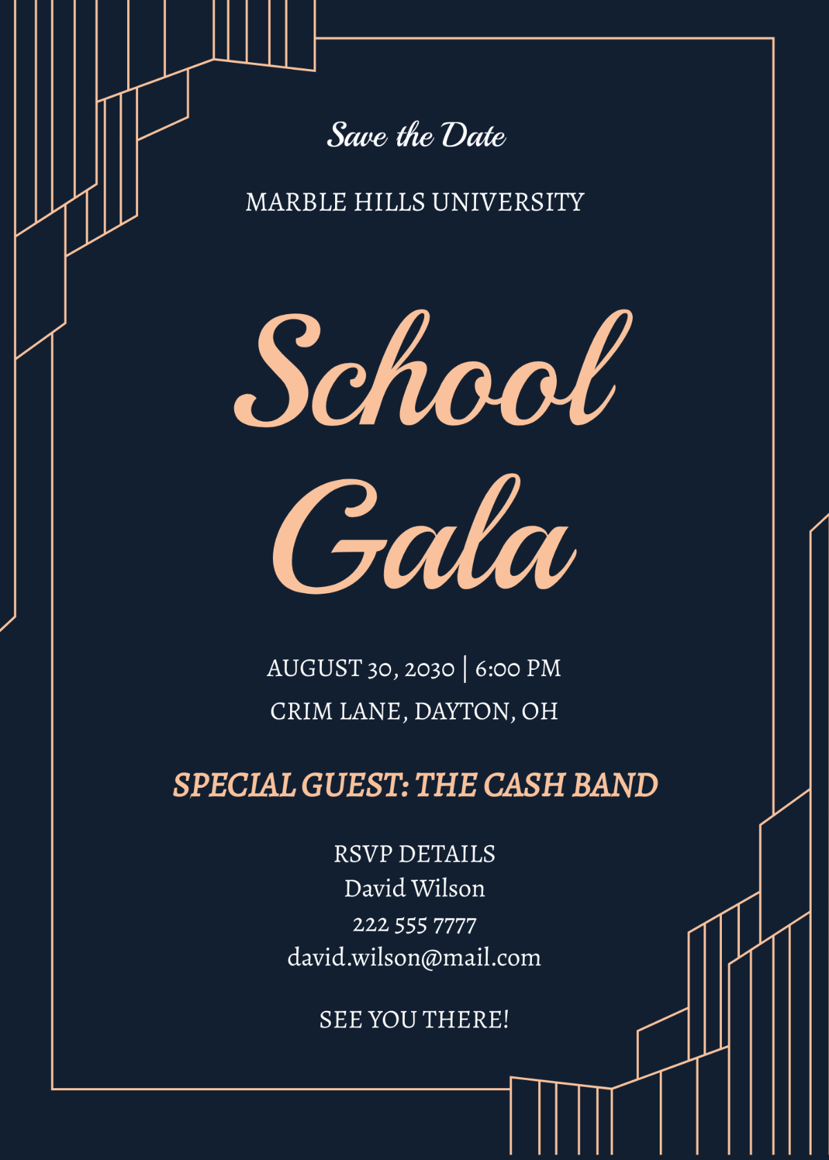 School Gala Invitation Template - Edit Online & Download