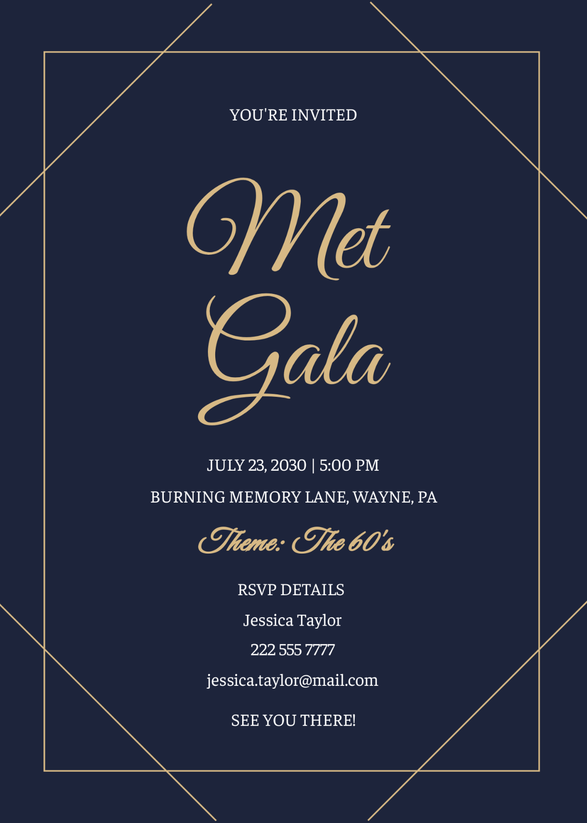 Met Gala Invitation Template - Edit Online & Download