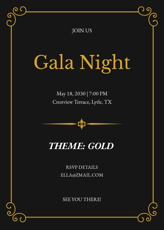 Elegant Gala Invitation Template