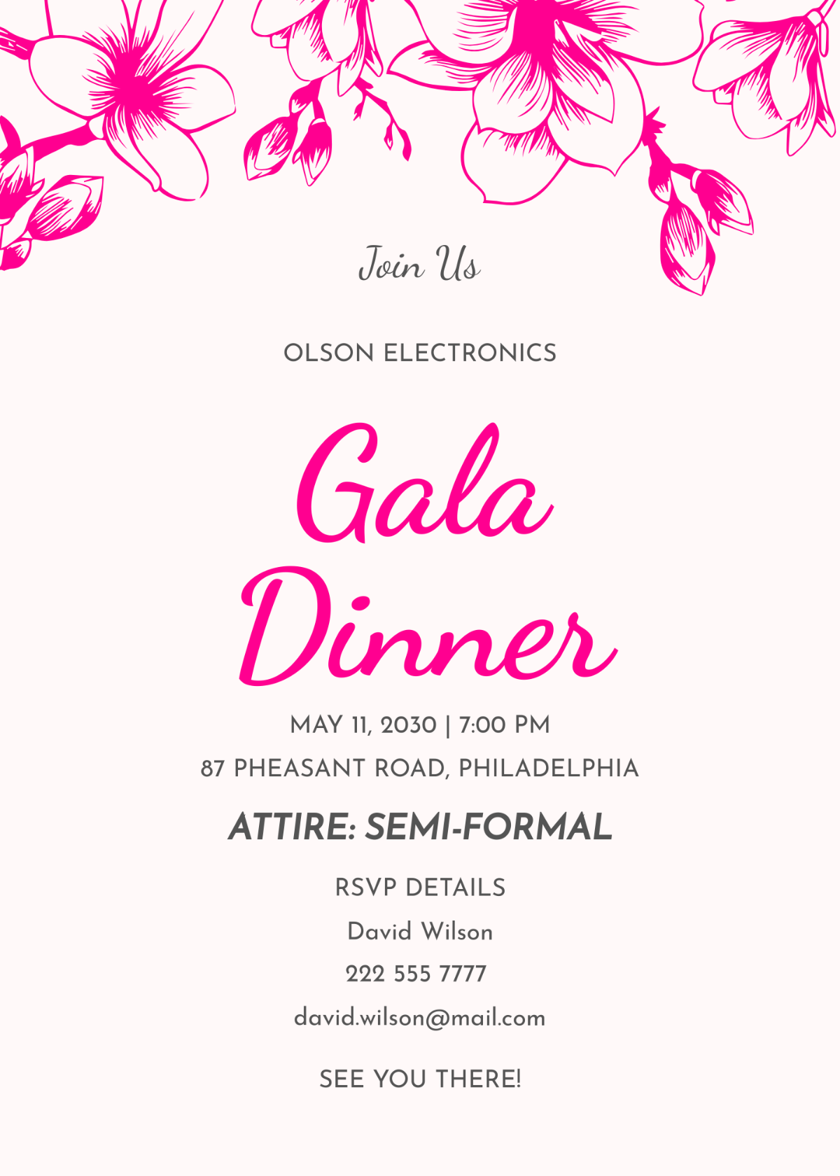 Gala Dinner Invitation Template - Edit Online & Download