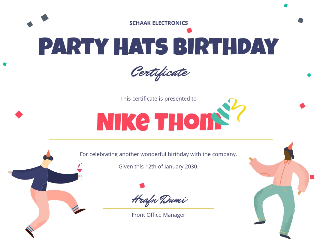Birthday Certificate Templates - Format, Free, Download | Template.net