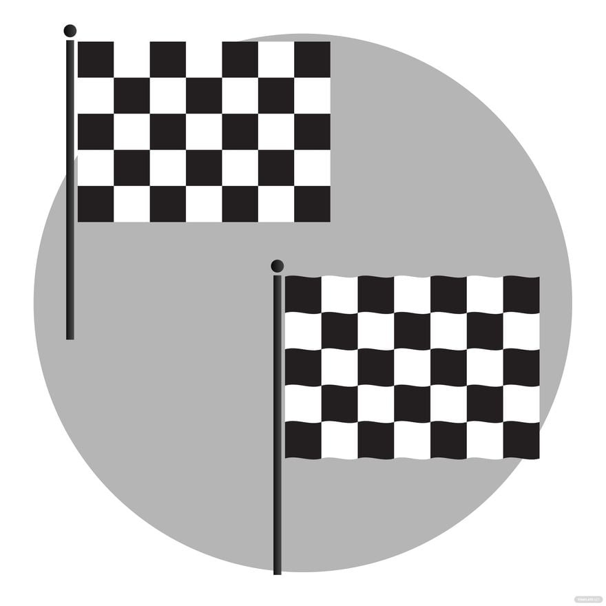 Wavy Checkered Flag Vector